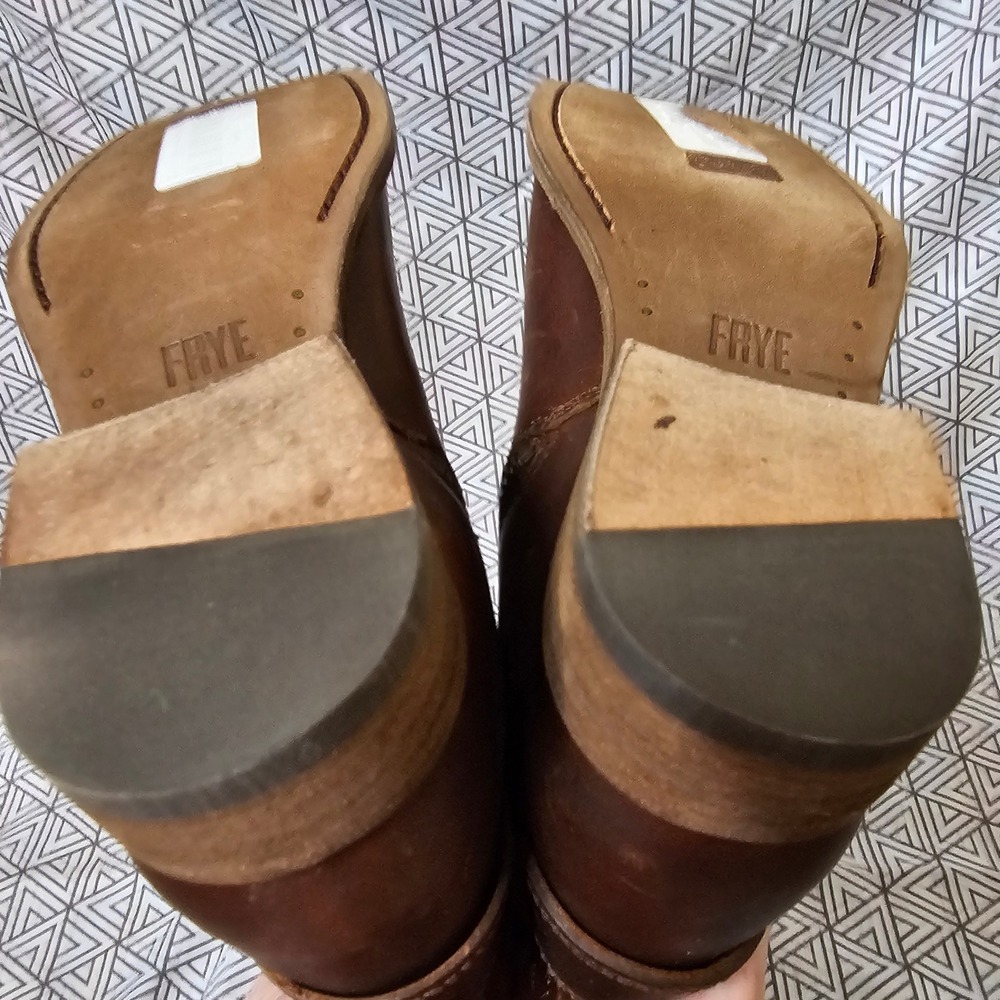 NWOT Frye Harness Tall Boots Brown Leather Zip Up Riding Equestrian Classic 6 - Picture 13 of 16